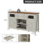 Credenza da cucina a buffet da 150 cm con ante scorrevoli e cassetti contenitore